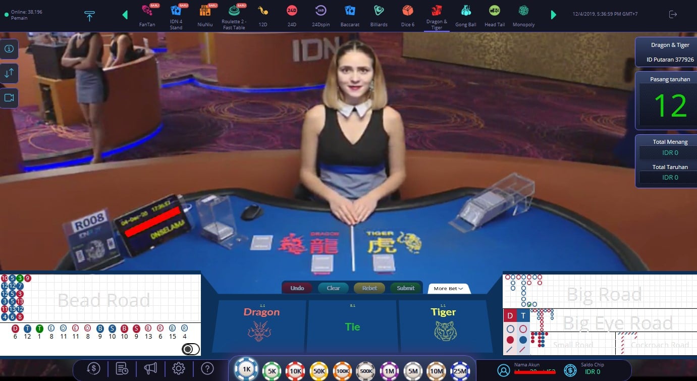 Dragon & Tiger IDN Live Casino Online